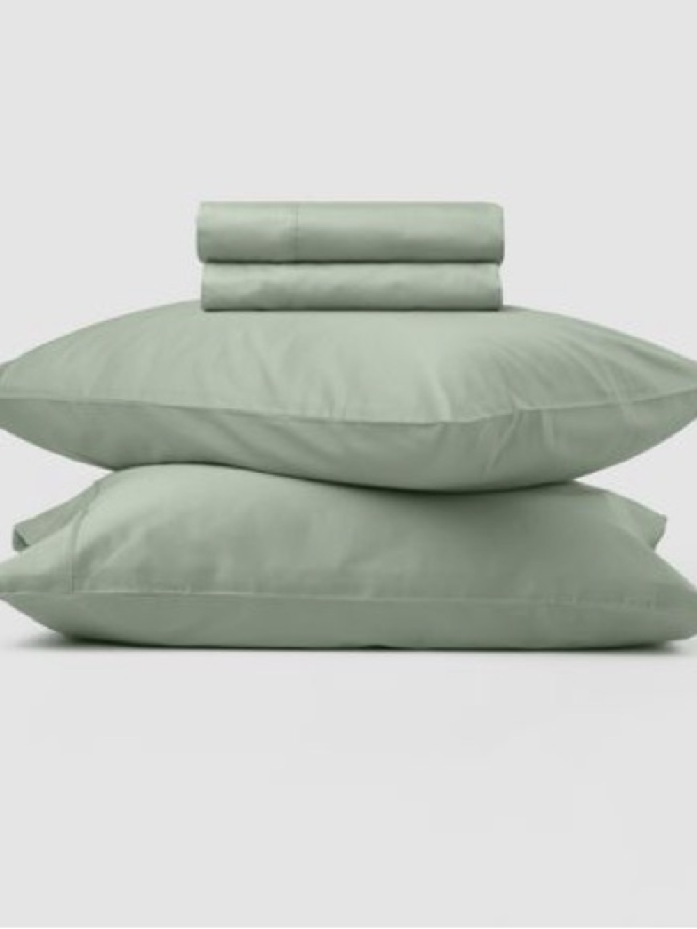 Endy Organic Cotton Sheets - Percale Eucalyptus QUEEN